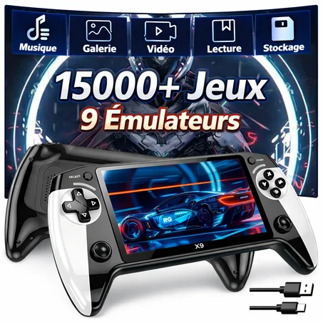 جهاز الألعاب المحمول retro X9 IPS HD - Avec un écran de 5,5 pouces