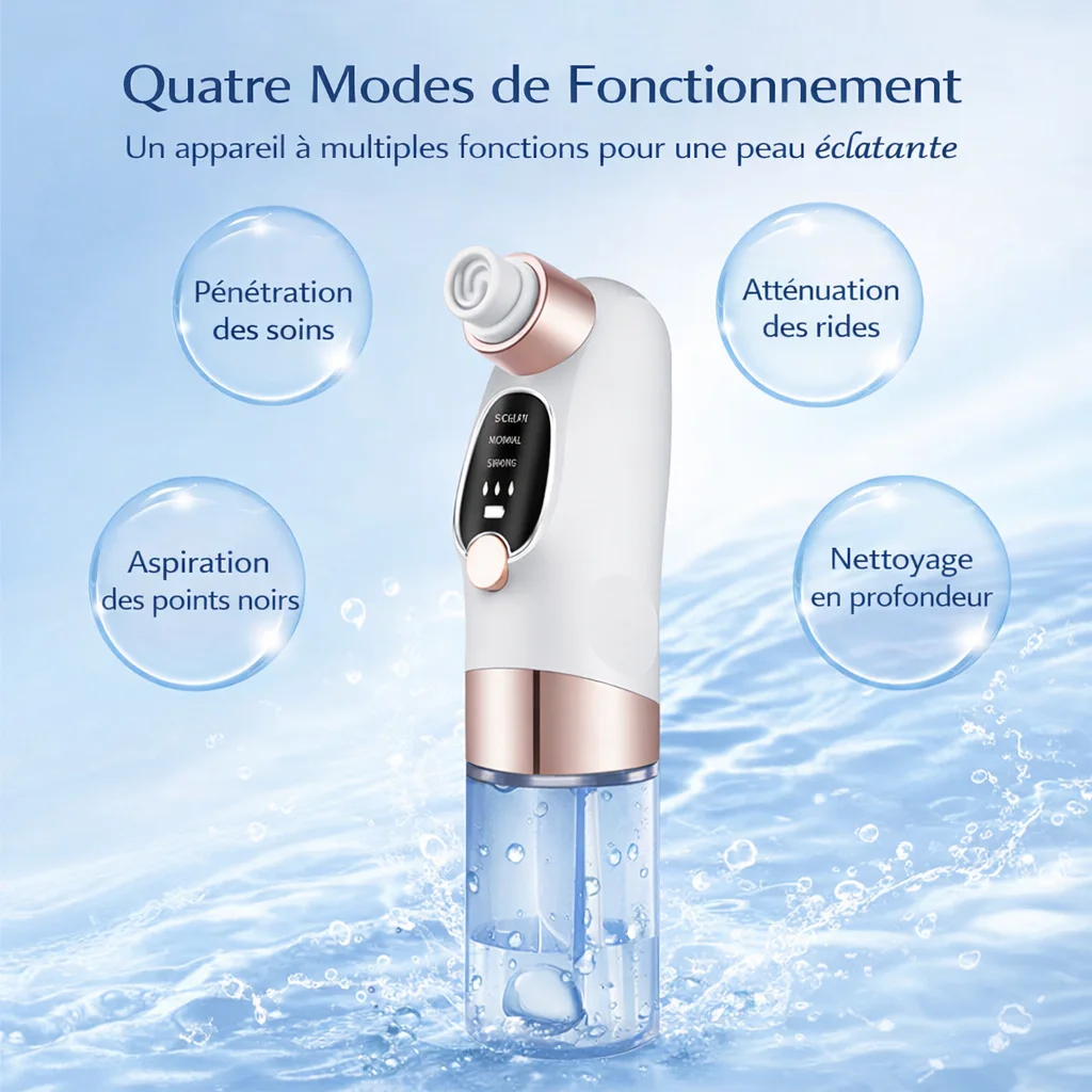 LiftGlo Super Micro Bubble Beauty Instrument – جهاز تنظيف البشرة من الدهون و إزالة الرؤوس السوداء بتقنية الفقاعات الدقيقة