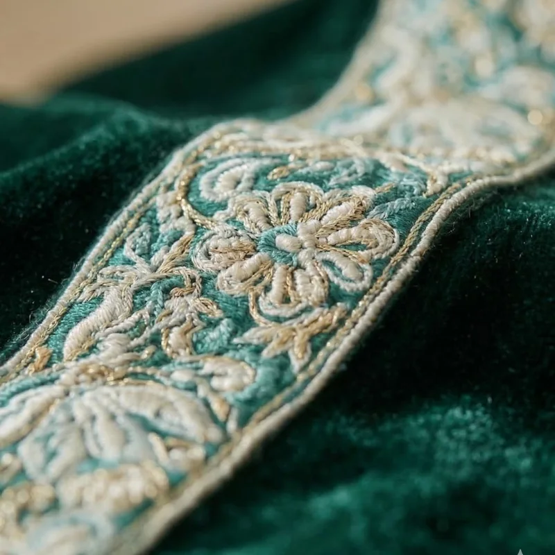 Abaya en Velours — Émeraude