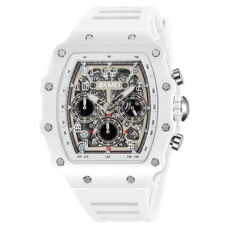 ساعة S.K.M.E.I  Full White بتصميم ريتشارد ميل الفاخر ⌚ - شحن مجاني!