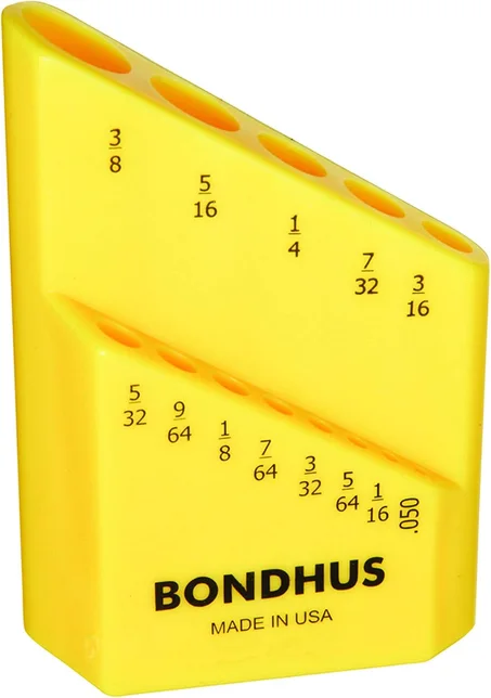 Bondhus 18037 Bondhex Color Coded Case Holds 13 Tools, 0.05
