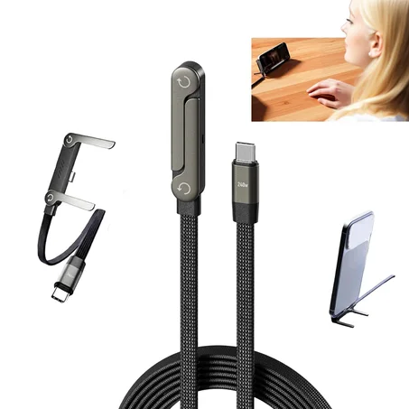 سلك شحن سريع ومتين ومريح مع قاعدة تثبيت للجوال