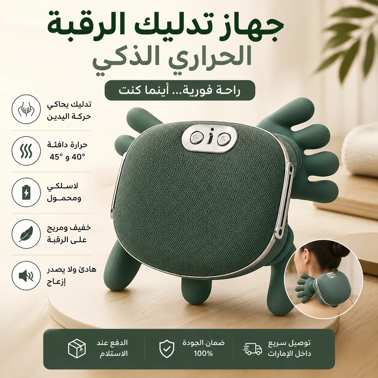 جهاز تدليك الرقبة الحراري الذكي