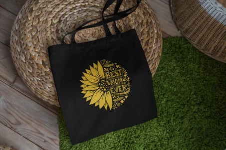Tote Bag "Best Mom Ever" – Design Floral & Tendance