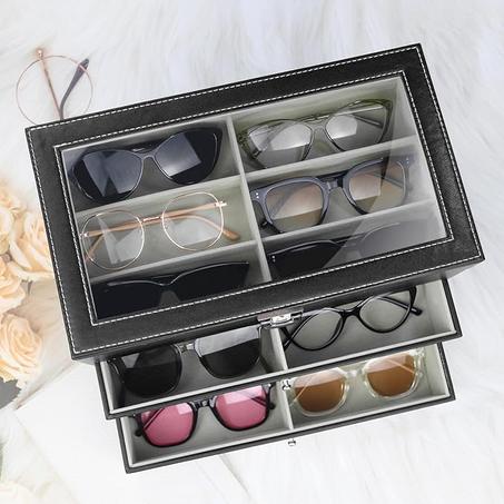 boite de rangement de 18 Lunettes  en cuir PU
