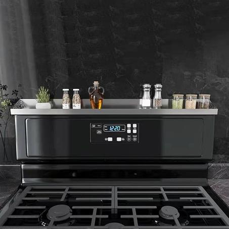 Estante magnético de 76 cm para estufa: especiero de acero inoxidable para almacenamiento sobre la estufa y organización de la cocina.