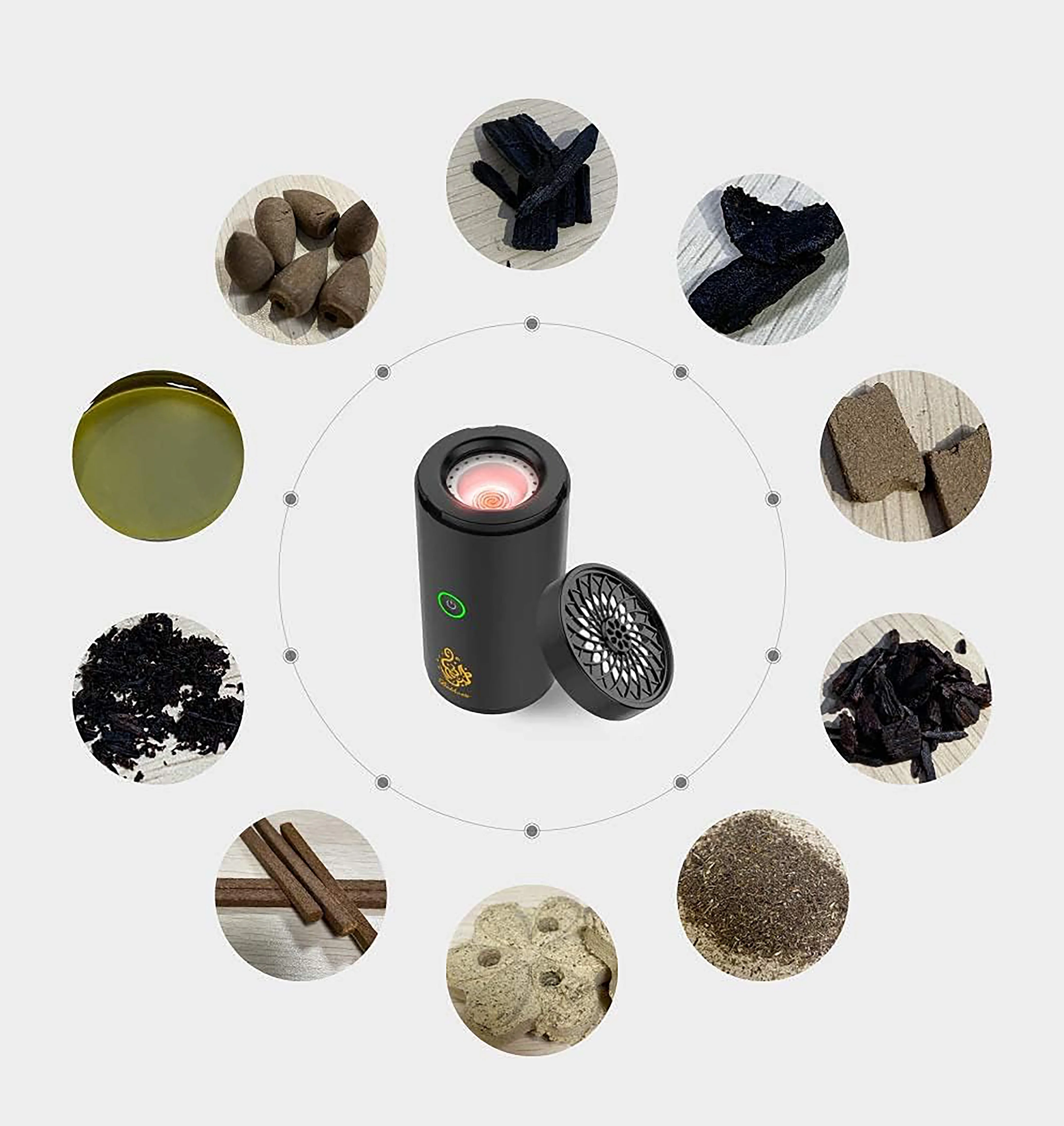 مبخرة كهربائية محمولة قابلة لإعادة الشحن USB