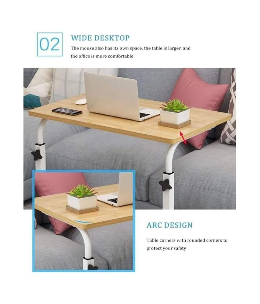 طاولة لابتوب متعددة الاستخدامات قابلة للتعديل بارتفاع متغير مع عجلات