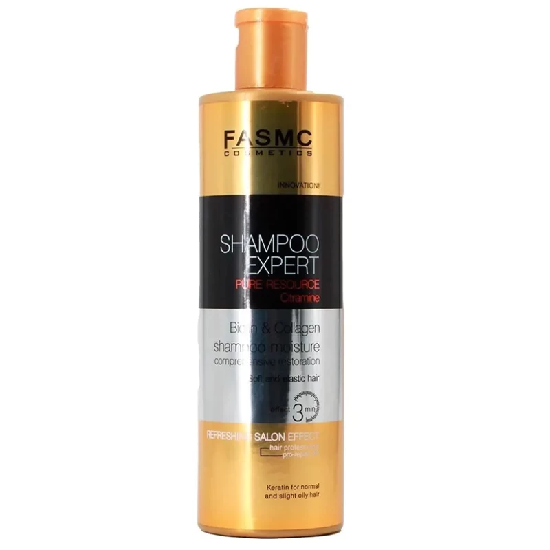 فاسمك شامبو عضوي للشعر بالكرياتين والارقان 500 مل