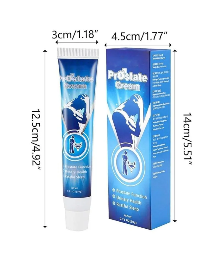عرض قطعتين من كريم العناية بالبروستاتا للرجال