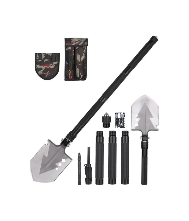 مجرفة متعددة الاستخدامات قابلة للطي من الفولاذ المقاوم للصدأ