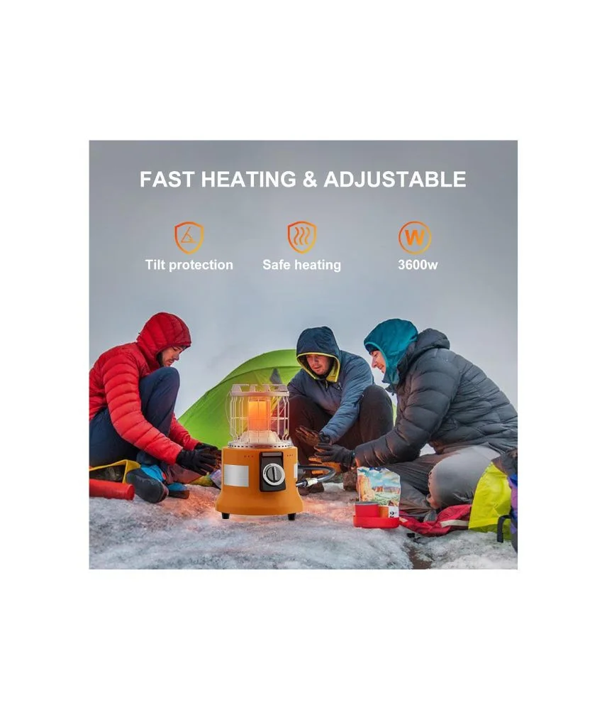 دفاية غاز خارجية محمولة مع موقد وطقم خرطوم بروبان