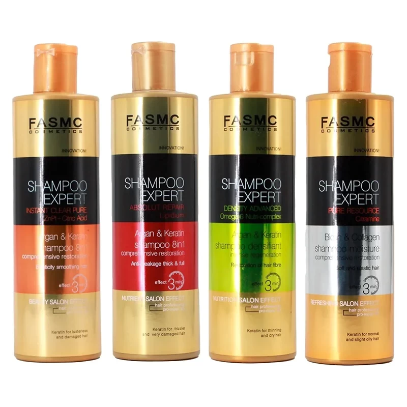 فاسمك شامبو عضوي للشعر بالكرياتين والارقان 500 مل