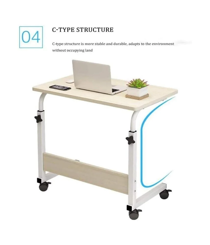 طاولة لابتوب متعددة الاستخدامات قابلة للتعديل بارتفاع متغير مع عجلات