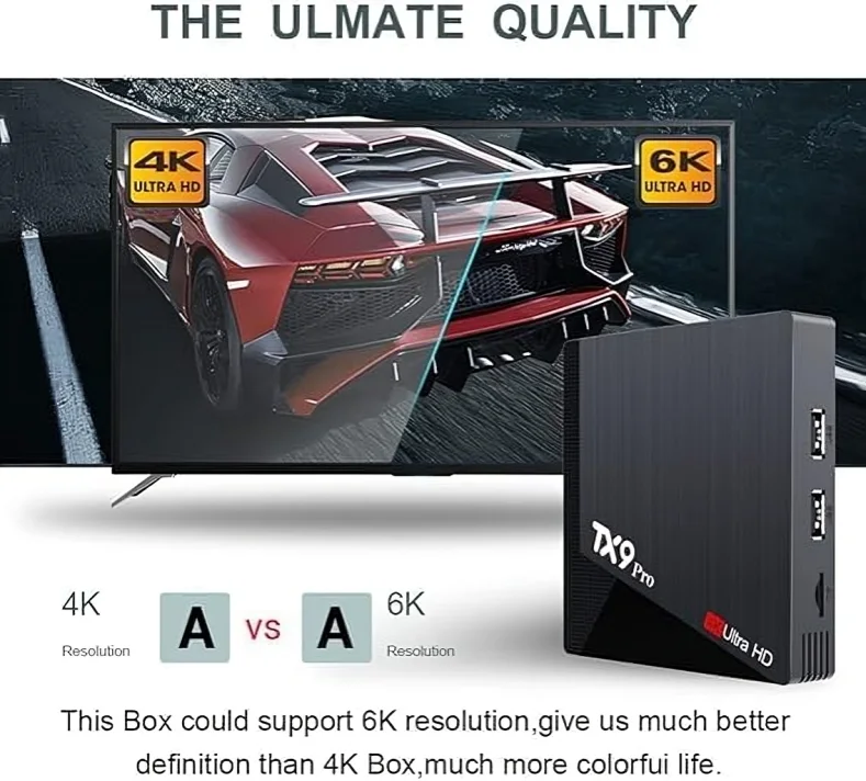 جهاز تلفزيون TX9 Pro 6K Ultra HD بنظام Android 11.1