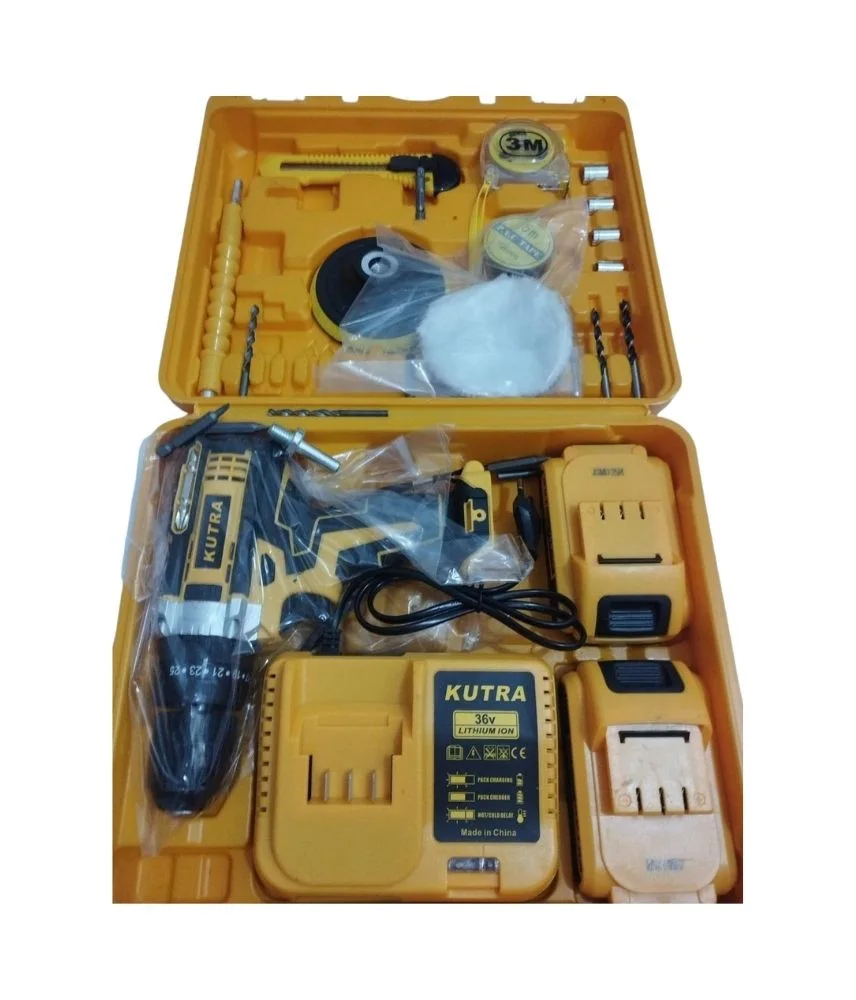 دريل كوترا لاسلكي مع حقيبة عدة كاملة