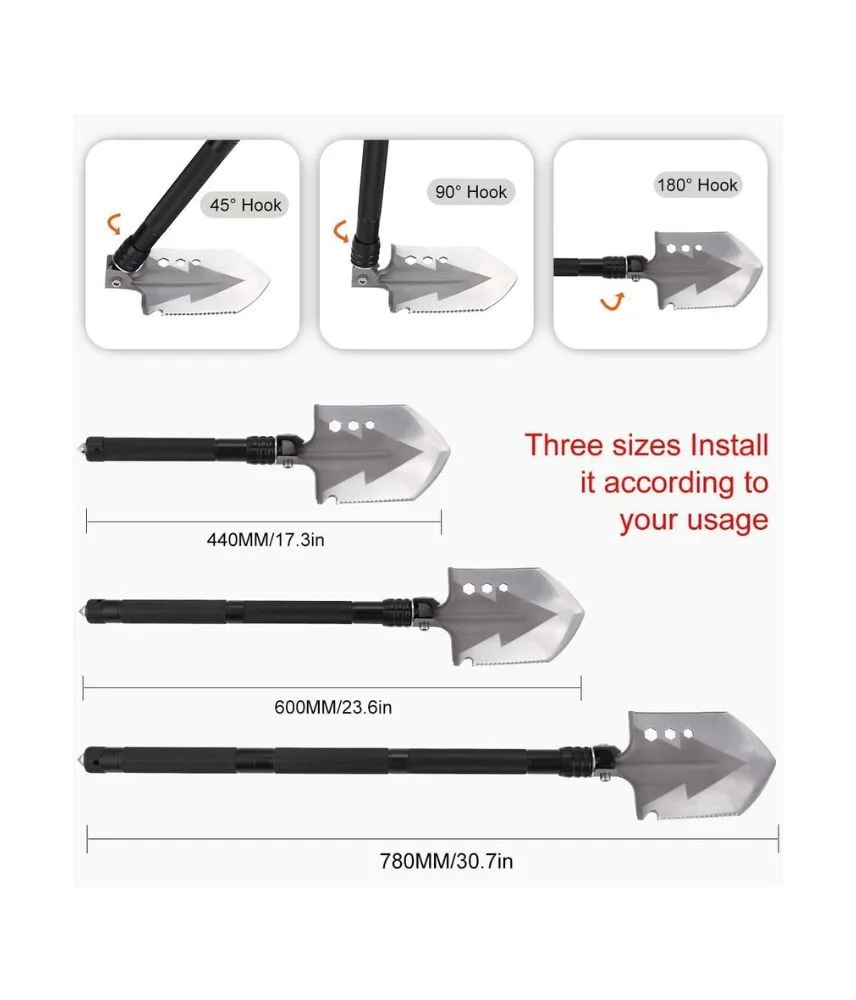 مجرفة متعددة الاستخدامات قابلة للطي من الفولاذ المقاوم للصدأ