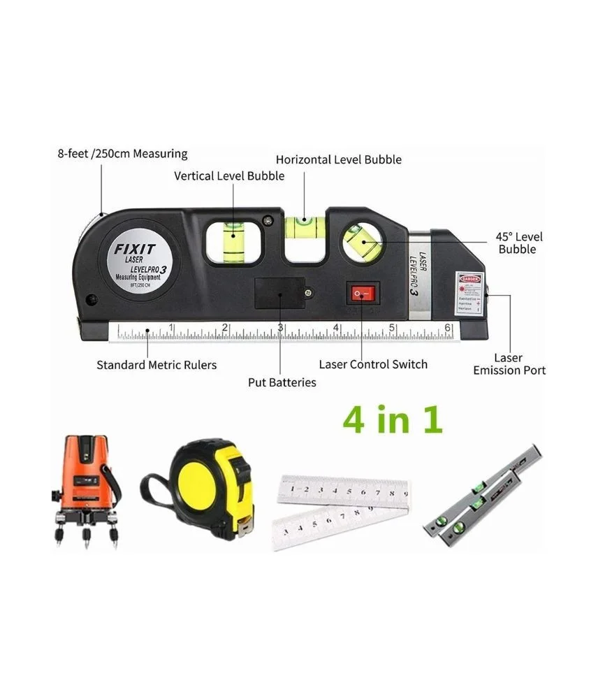 عرض قطعتين من جهاز تسوية ليزر متعدد الأغراض
