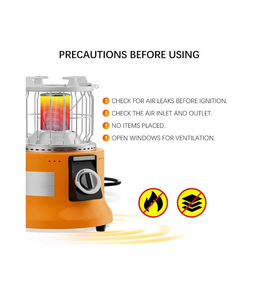 دفاية غاز خارجية محمولة مع موقد وطقم خرطوم بروبان