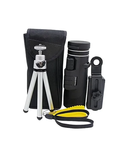 منظار أحادي مع حامل ثلاثي وقاعدة للهاتف المحمول لتصوير بعيد المدى