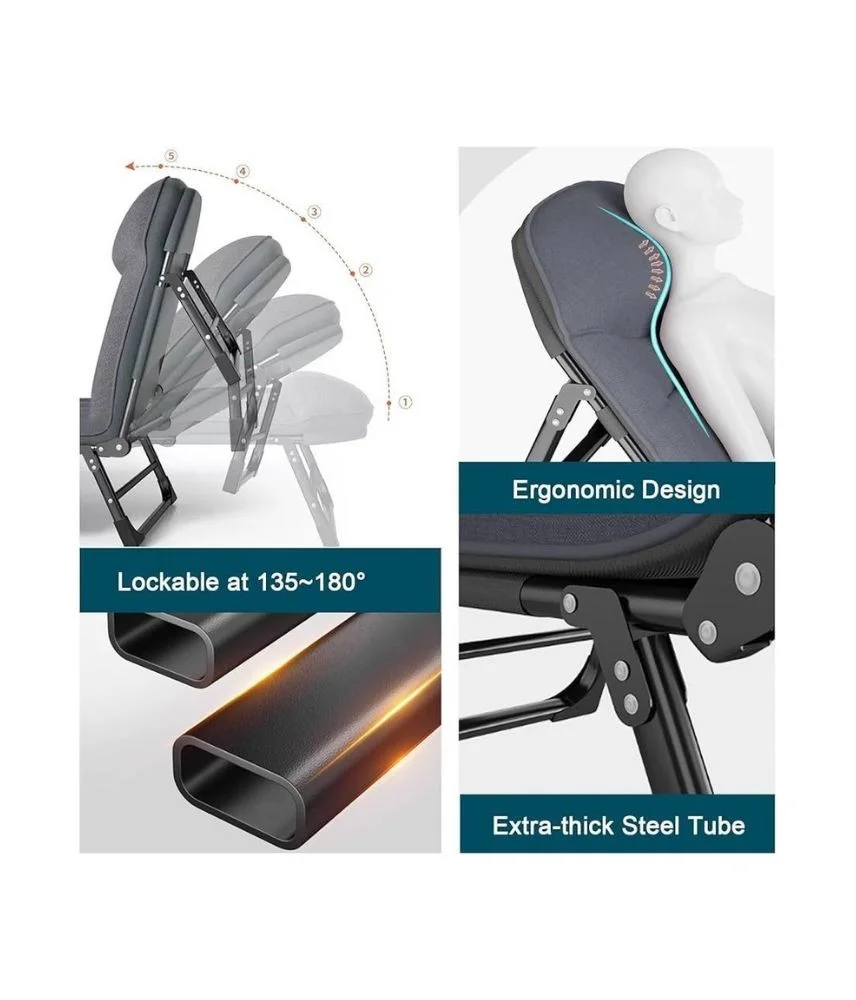 كرسي أرضي قابل للطي متعدد الوضعيات بوسادة مبطنة