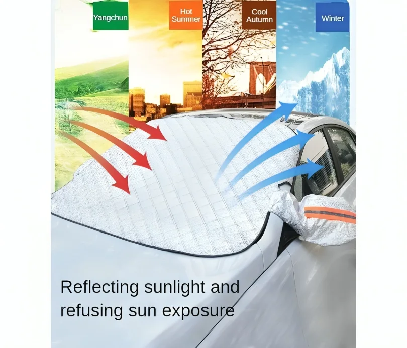 غطاء للزجاج الأمامي للسيارة واقي من الشمس