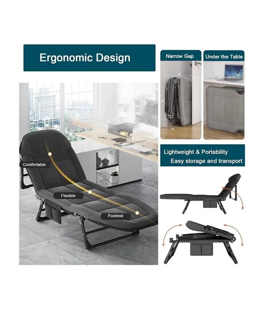 كرسي أرضي قابل للطي متعدد الوضعيات بوسادة مبطنة