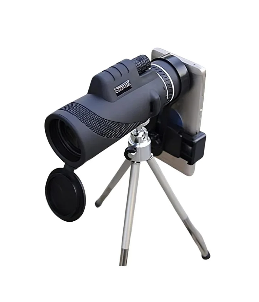 منظار أحادي مع حامل ثلاثي وقاعدة للهاتف المحمول لتصوير بعيد المدى