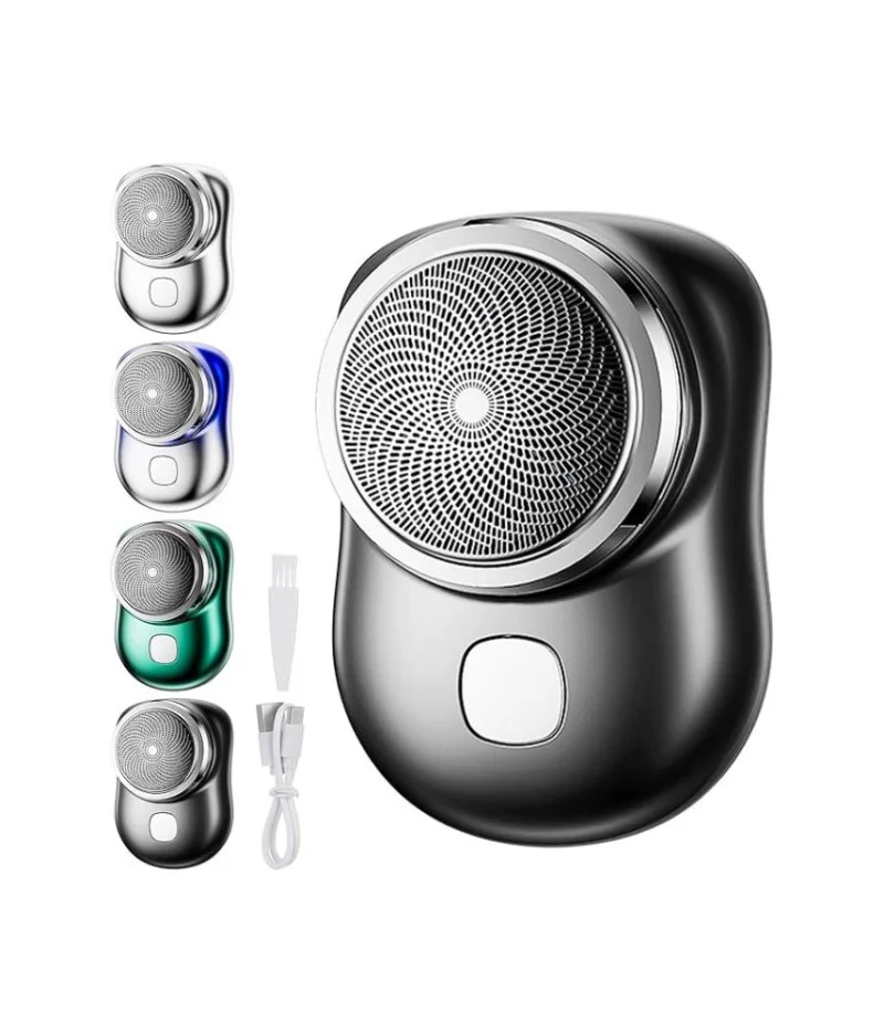 عرض قطعتين من ماكينة حلاقة كهربائية صغيرة محمولة T بمنفذ USB