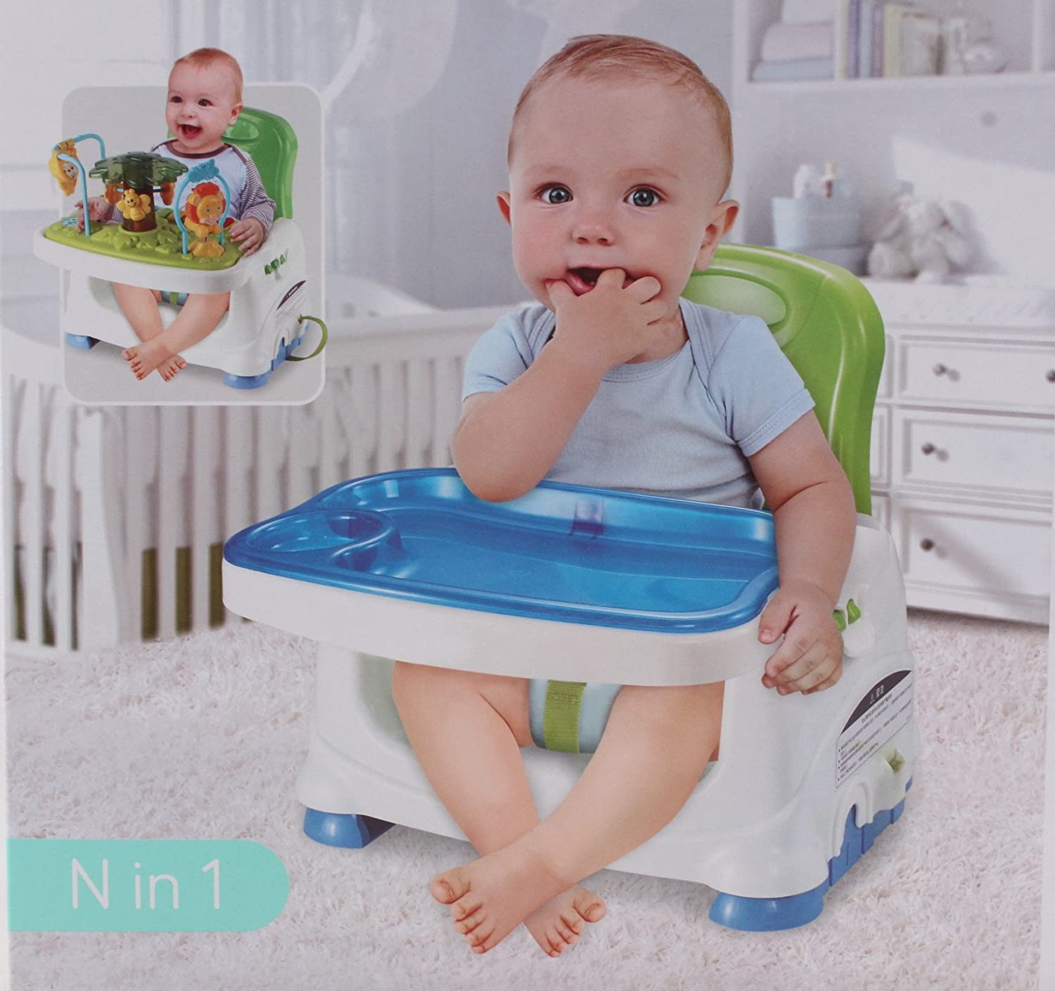 CHAISE HAUTE POUR BÉBÉ AVEC PLATEAU À JOUET