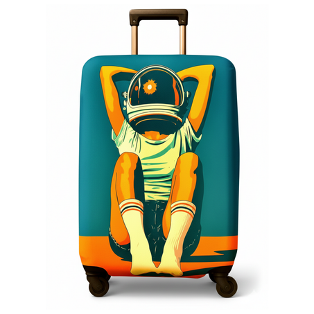 Camingo Housse de Valise "Astro Girl" - L'Évasion Stylée pour Vos Voyages