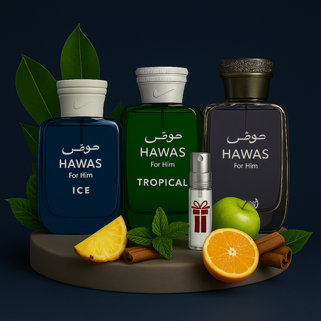 10ml (Hawas For Him + Ice + Tropical)+ grt