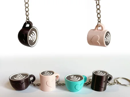 Porte-clés mignons pour les amateurs de café   5 ps