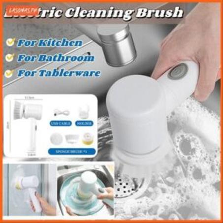 🌀الفرشاة الكهربائية المحمولة 5 في 1 – الحل السحري للتنظيف بدون مجهود