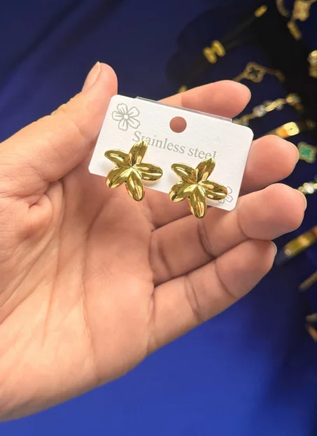 Boucles dorées en acier inoxydable