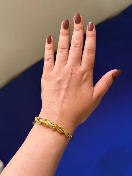 Bracelet torsadé doré