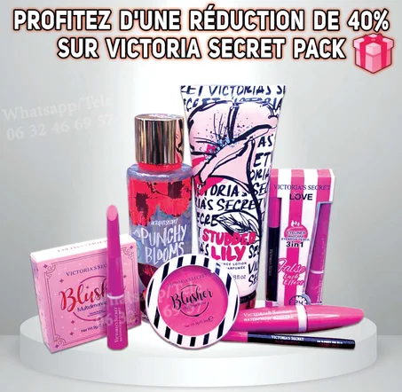Victoria Secret Pack (spray - crème - mascara - crayon - eyeliner - fard à joues)