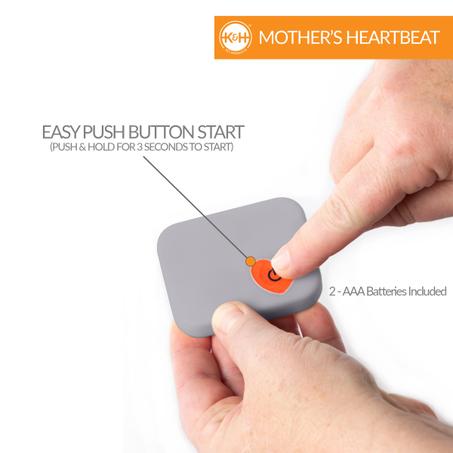 Mother's Heartbeat Heated Kitty Pet Bed with Heart Pillow