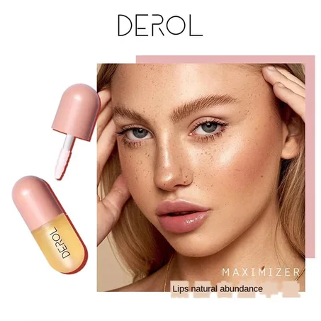 مستخلص تلميع وتكثيف الشفاه من ديرول بالزنجبيل وفيتامين E