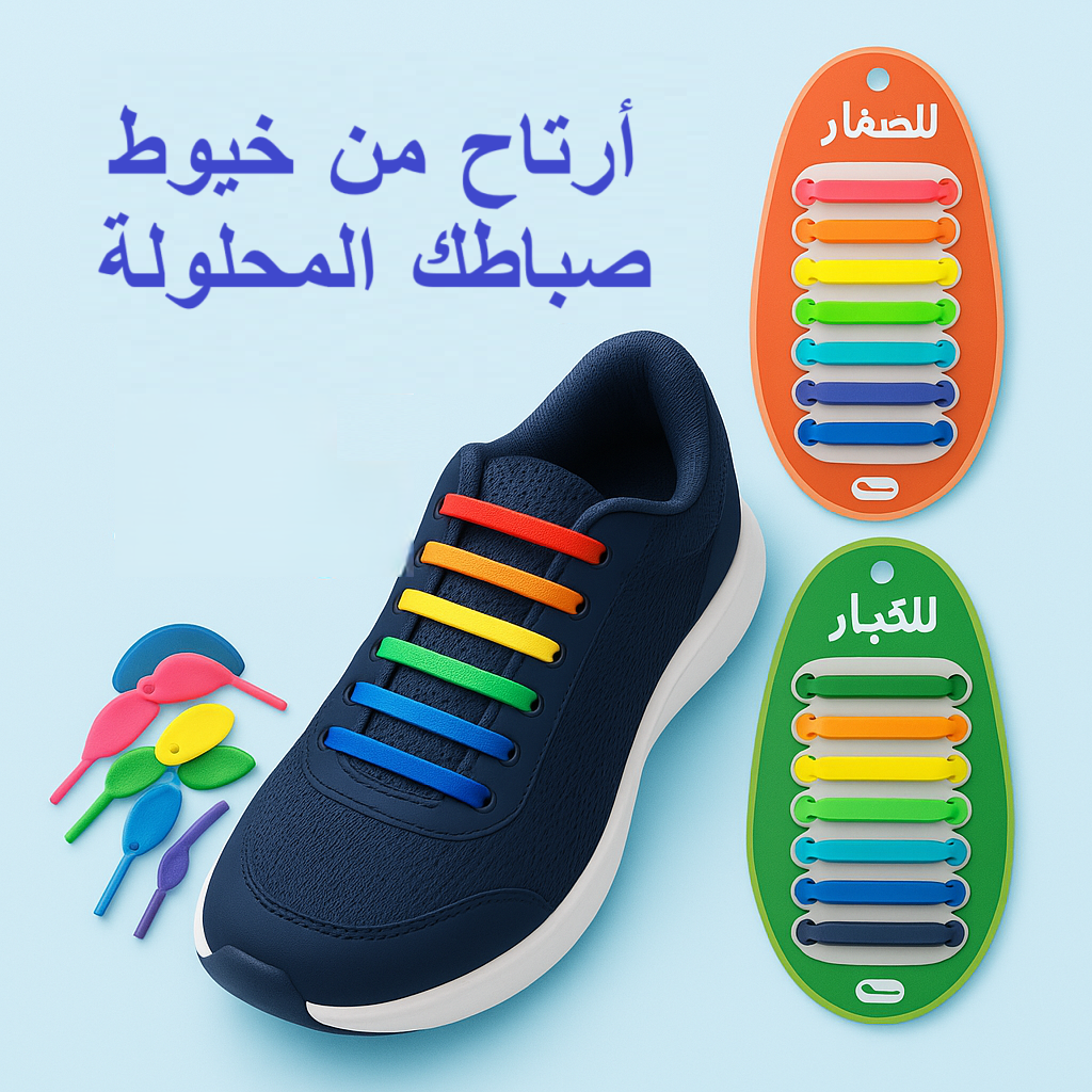 رباط الحذاء المطاطي    Lacets élastiques pour chaussures sport