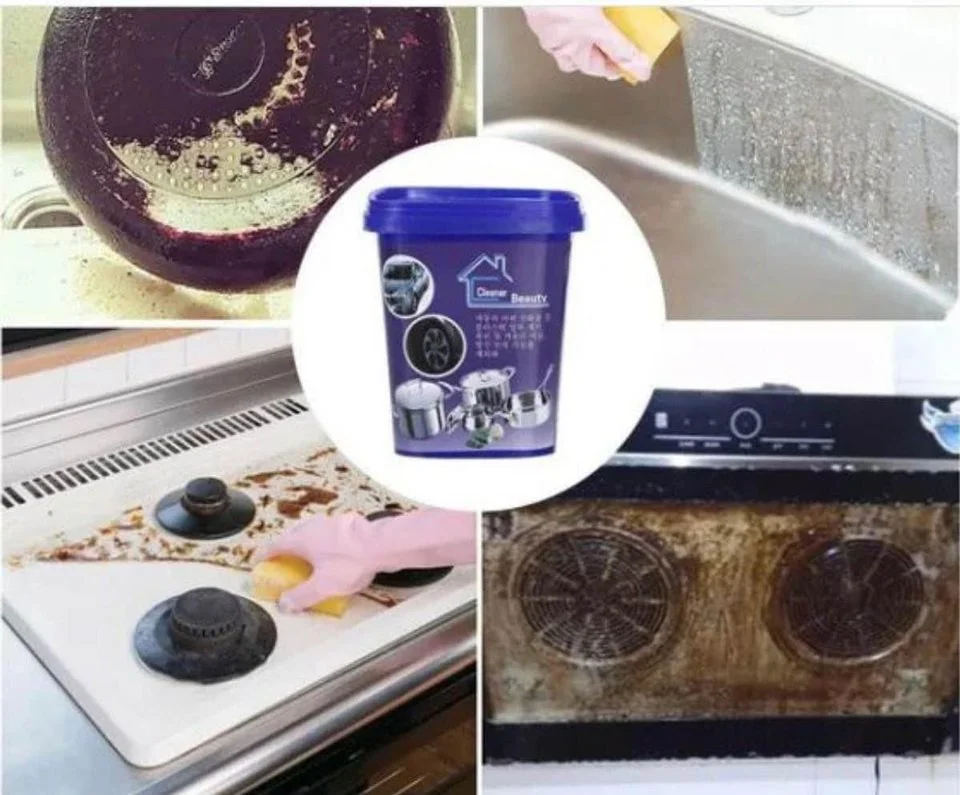 معجون تنظيف منزلي من الفولاذ المقاوم للصدأ