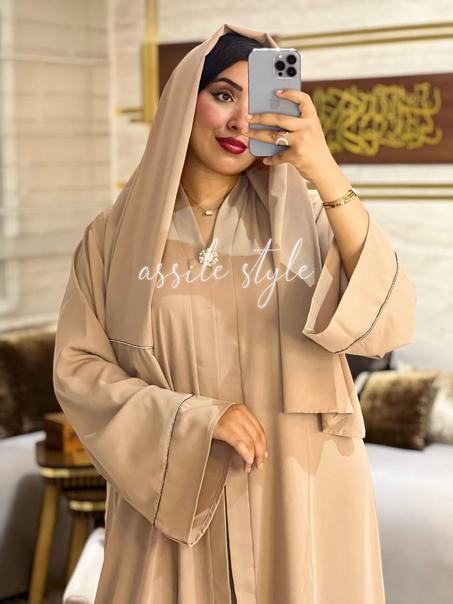 عباية كريب ممتاز - بيج