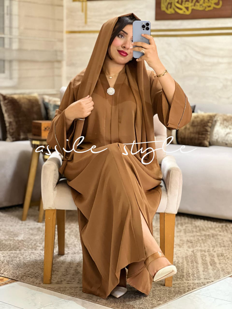 (برومو) عباية كريب ممتاز مثالية لفصل الخريف والشتاء