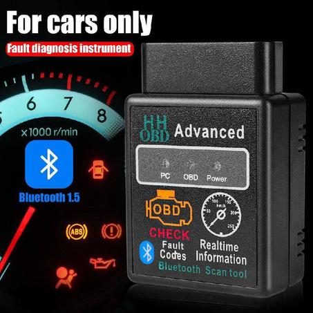 جهاز سكنار(scanar)فحص أعطال السيارات OBD2 من Aputue، يعمل بتقنية البلوتوث، قارئ أكواد تشخيصية لاسلكي، وأداة فحص لنظامي أندرويد وويندوز، وقارئ ضوء فحص المحرك لمعظم السيارات ، وجهاز مراقبة بيان