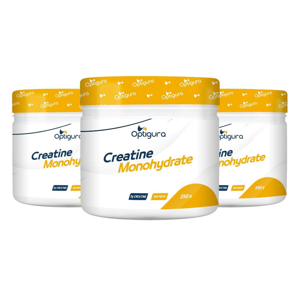 3xCreatine Monohydrate Micronized 250g - Optigura