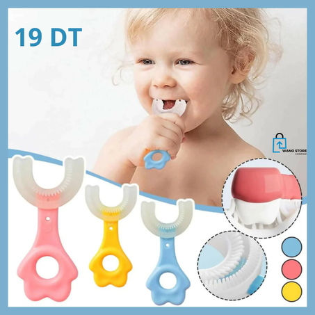 brosse a dents en forme de U pour enfants
