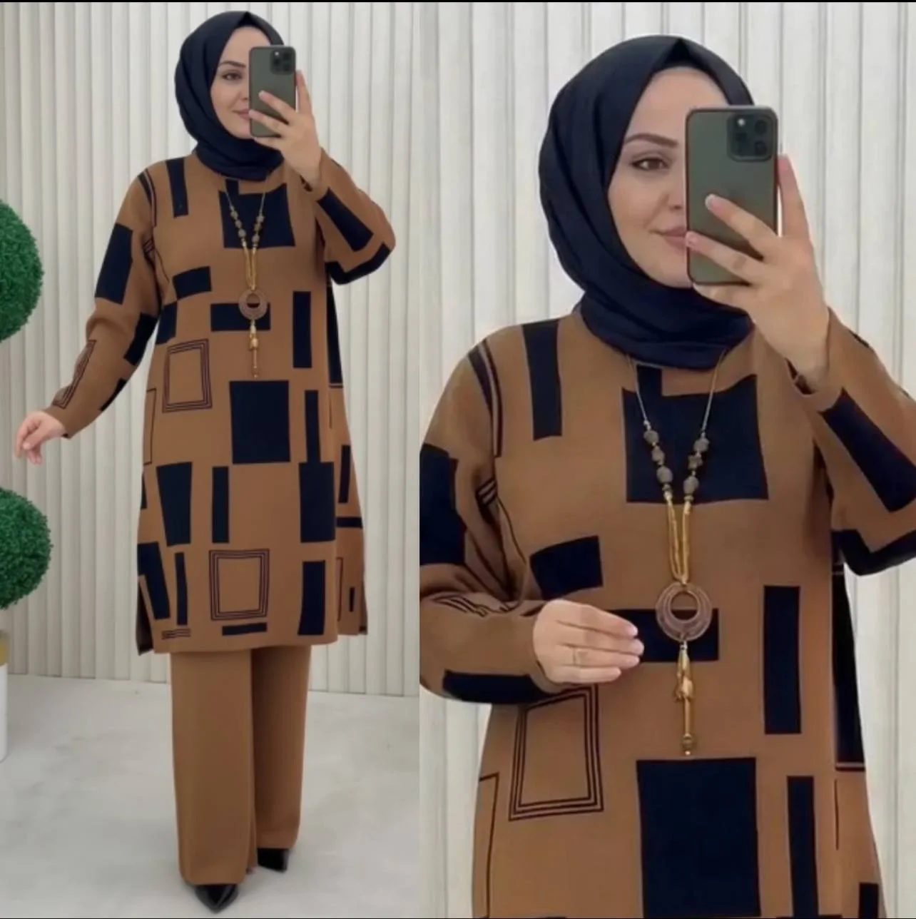 طقم متكون من قطعتين 🧶✨