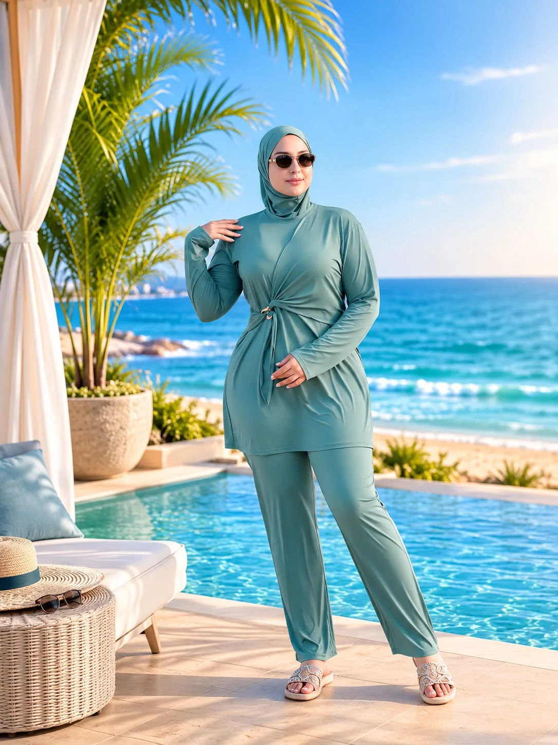 تألقي بثقة على الشاطئ بركيني  سباحة عصرية بتصميم أنيق ومريح ✨