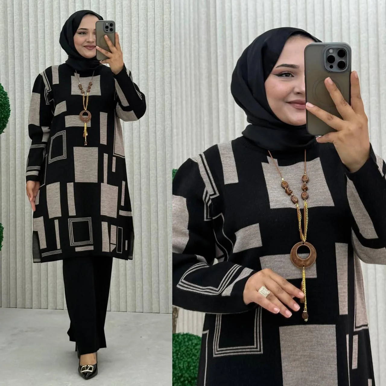 طقم متكون من قطعتين 🧶✨