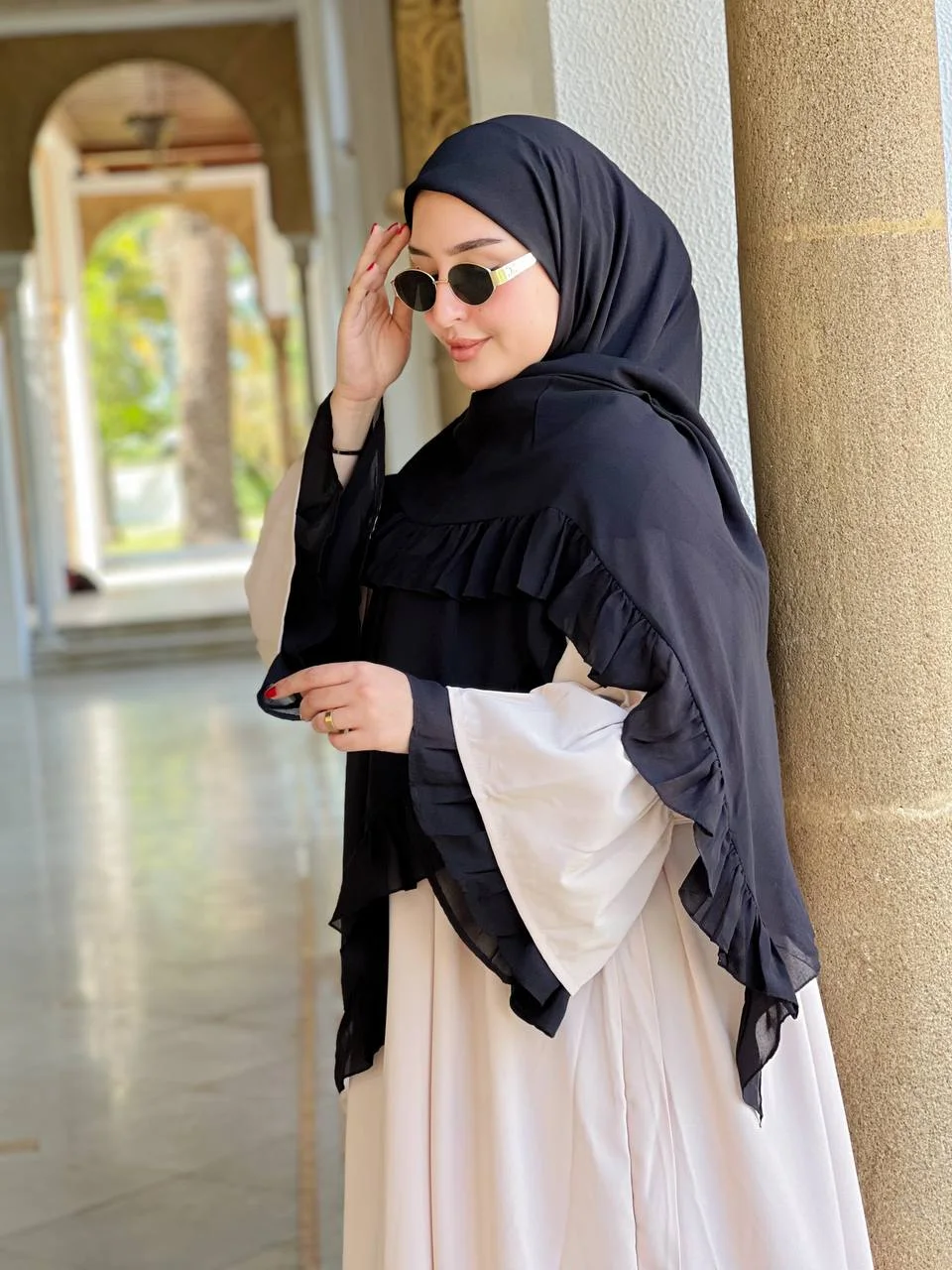 كسوة راقية من قطعتين، للجميع المناسبات كريب روزا